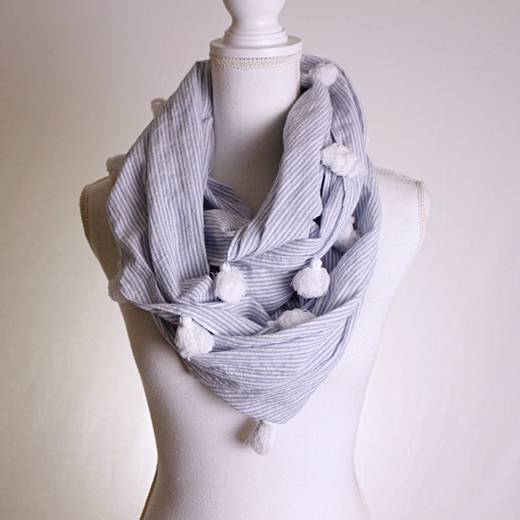 Tommy Bahama Accessories - TOMMY BAHAMA Striped Tassel Infinity Scarf